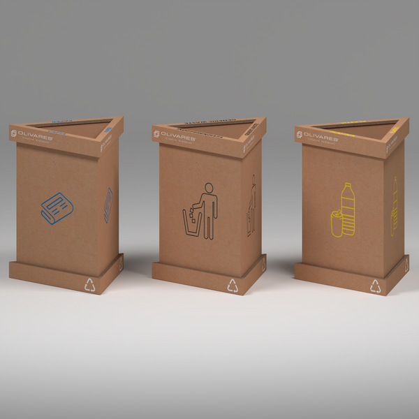 Cestino Ecosostenibile ad Incastro triangolare